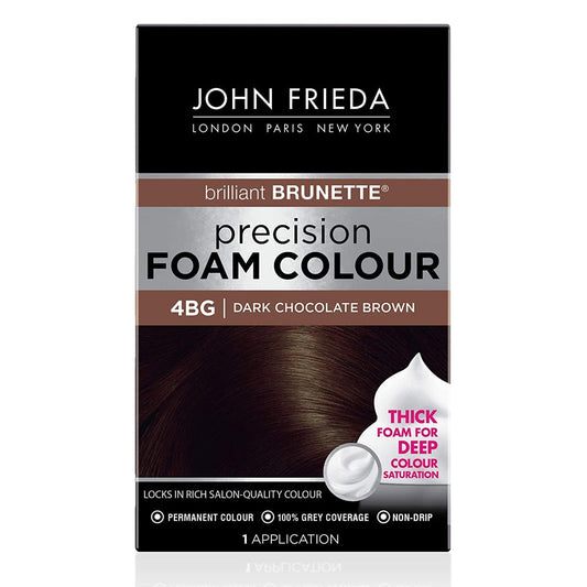 John Frieda Brilliant Brunette 4BG Dark Chocolate Brown Precision Foam Hair Color Hair Color Pasteur Pharmacy