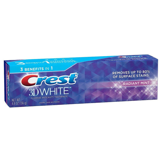 Crest 3D White Radiant Mint Whitening Toothpaste, 4.8 Oz Toothpaste Pasteur Pharmacy