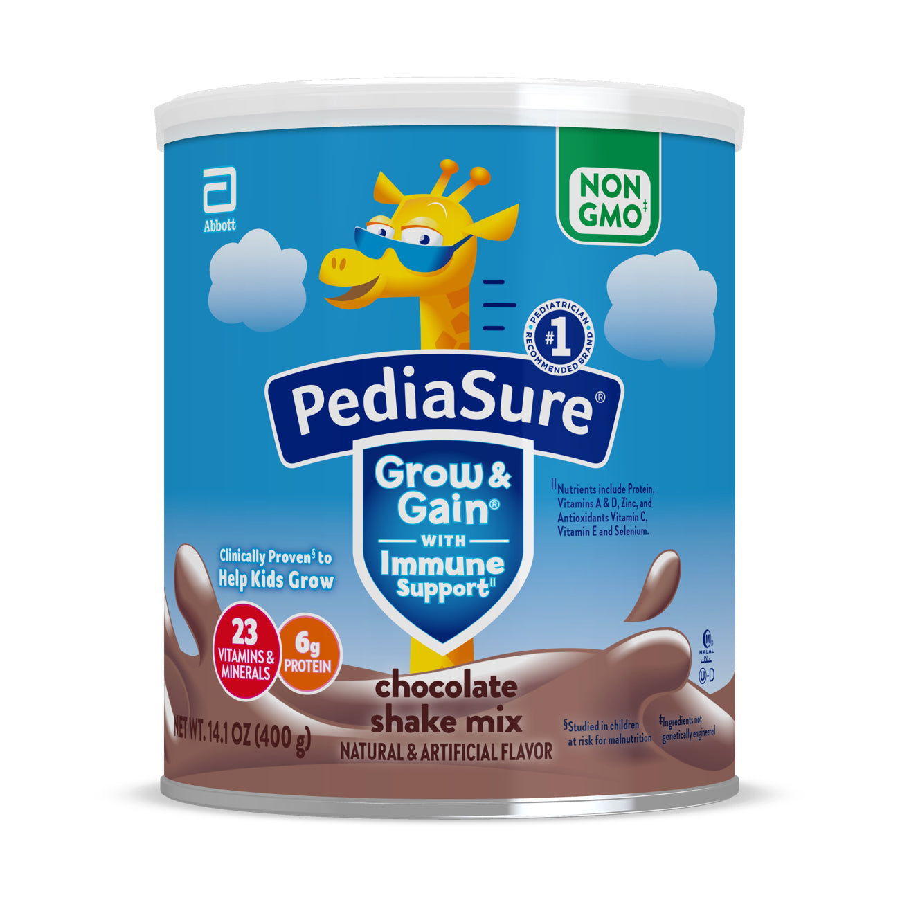PediaSure Grow & Gain Non-GMO Shake Mix Chocolate Powder - 14.1oz Nursing & Feeding Pasteur Pharmacy