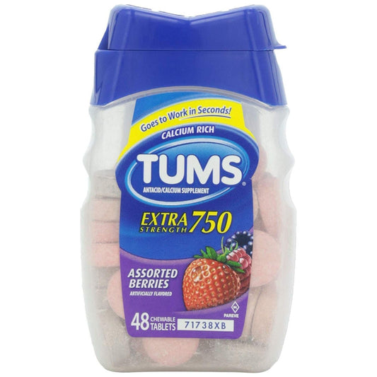 Tums Chewable Antacid Tablets For Extra Strength Heartburn Relief, Assorted Berries Flavors Health & Beauty Pasteur Pharmacy