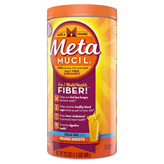 Metamucil Psyllium Fiber Supplement Sugar Free Powder - Orange Smooth Health & Beauty Pasteur Pharmacy