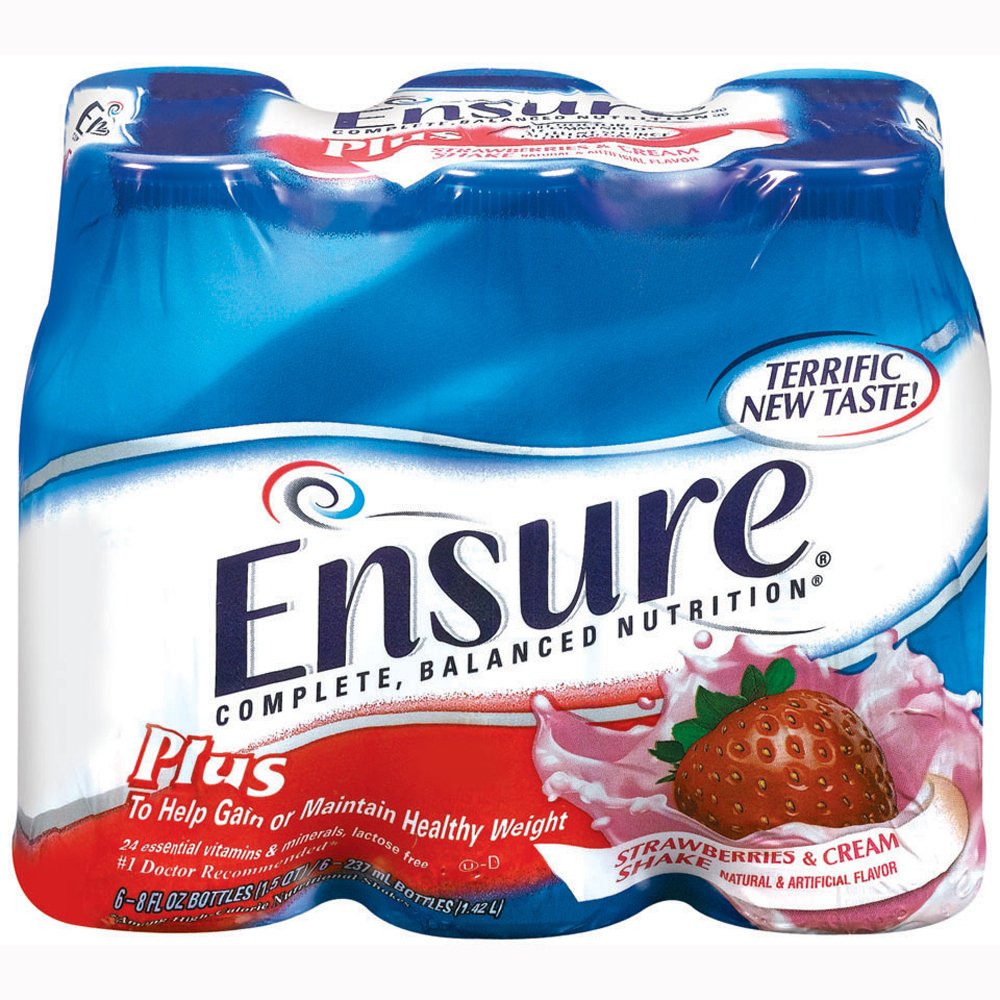 Ensure Plus Nutrition Shake Strawberry Ready-to-Drink 8 Fl Oz Bottles Nutrition Drinks & Shakes Pasteur Pharmacy