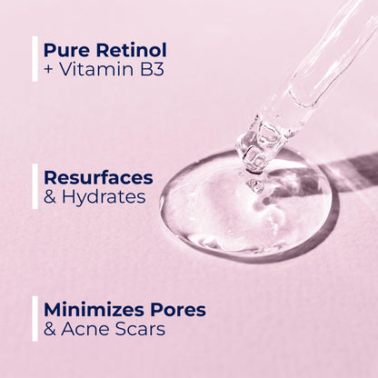 Resurfacing Retinol Serum for Face with Vitamin B3 Pure Retinol Serum Anti Age