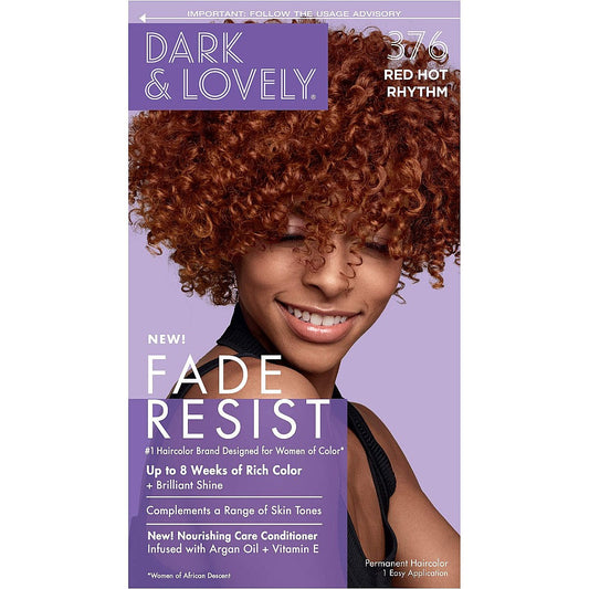 Dark & Lovely Fade Resist Permanent Hair Color 376 Red Hot Rhythm Hair Color Pasteur Pharmacy Default Title