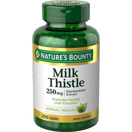 Nature's Bounty Milk Thistle 250 Mg Dietary Supplement Capsules Vitamins & Supplements Pasteur Pharmacy