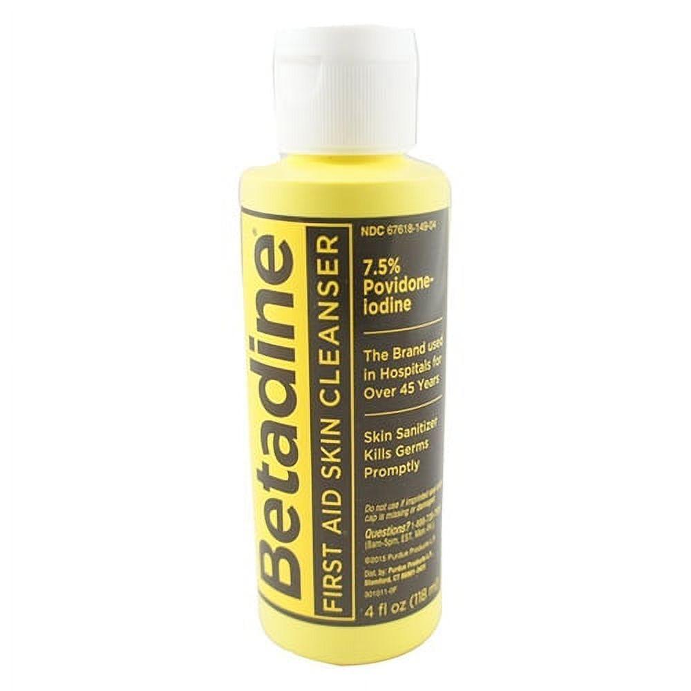 Betadine Skin Cleanser, 4 Ounces, Antiseptic Hand Wash Skin Care Pasteur Pharmacy