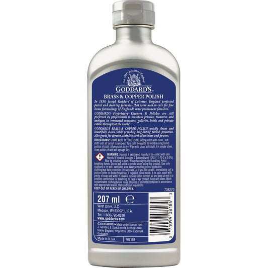 Goddard's Brass & Copper Polish 7 Oz Furniture Cleaners & Polish Pasteur Pharmacy