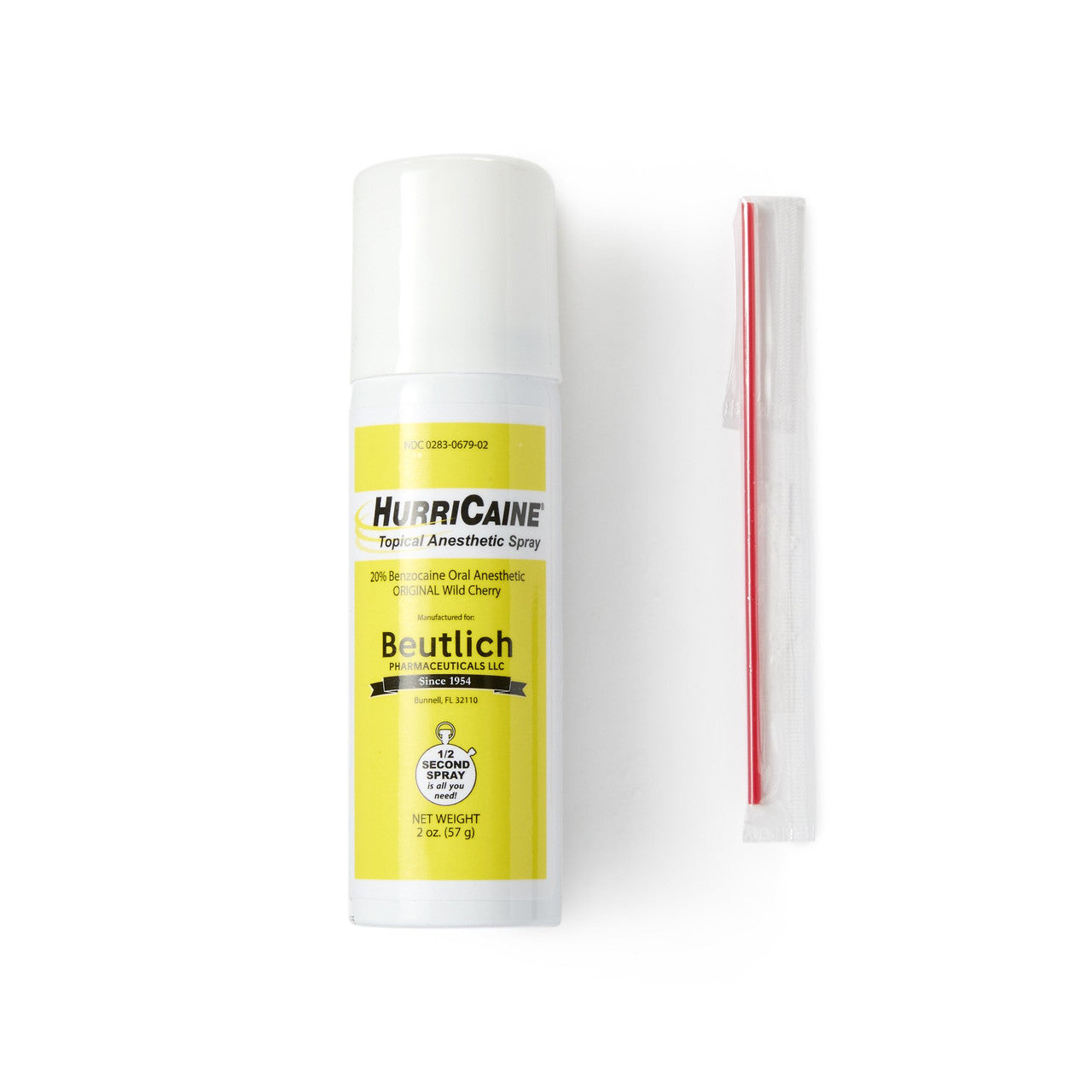 Beutlich Inc HurriCaine Wild Cherry Topical Benzocaine 20% Oral Anesthetic Spray 2 Oz Health & Beauty Pasteur Pharmacy