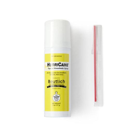 Beutlich Inc HurriCaine Wild Cherry Topical Benzocaine 20% Oral Anesthetic Spray 2 Oz Health & Beauty Pasteur Pharmacy