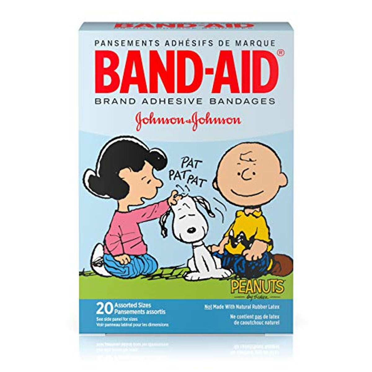 Band-Aid Brand Adhesive Bandages, Peanuts, 20 Assorted Sizes