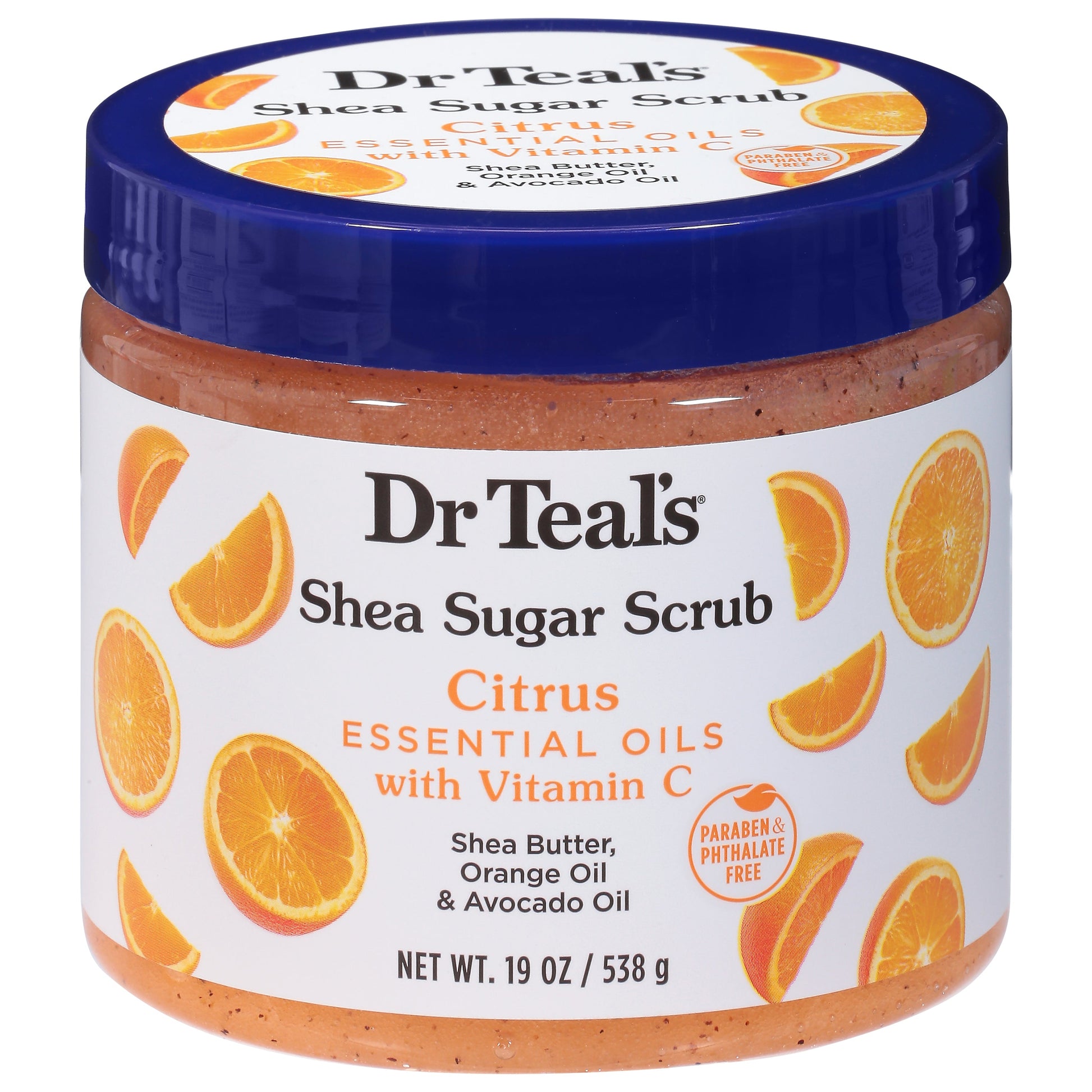Dr Teal's Citrus Essential Oils With Vitamin C Shea Sugar Scrub 19 Oz Body Scrub Pasteur Pharmacy