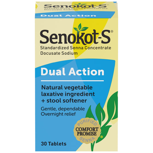 Senokot-S Dual Action Laxative + Stool Softener, 30 Tablets Medicine & Drugs Pasteur Pharmacy