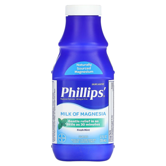 Phillips' Milk Of Magnesia, Sugar Free, Fresh Mint 12 Fl Oz Health & Beauty Pasteur Pharmacy