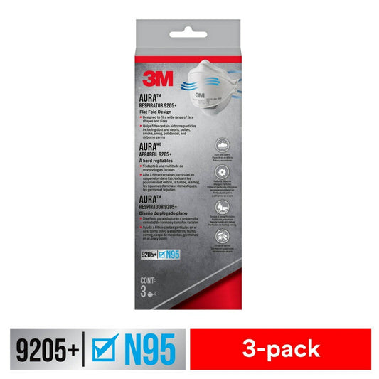 3M Aura N95 Particulate Respirator Mask, N95, 3-Pk Gas Masks & Respirators Pasteur Pharmacy