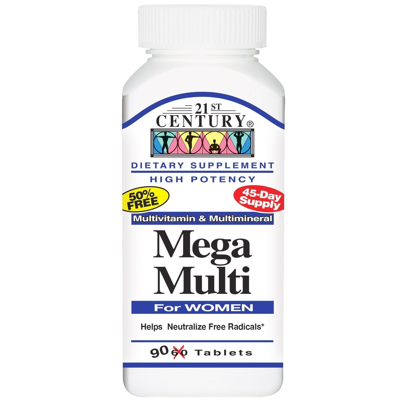 21st Century Mega Multi For Women, Multivitamin, Tablets Vitamins & Supplements Pasteur Pharmacy