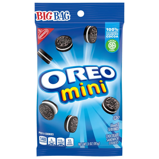 Oreo Mini Big Bag Chocolate Sandwich Cookies, 3 Oz Cookies Pasteur Pharmacy Default Title