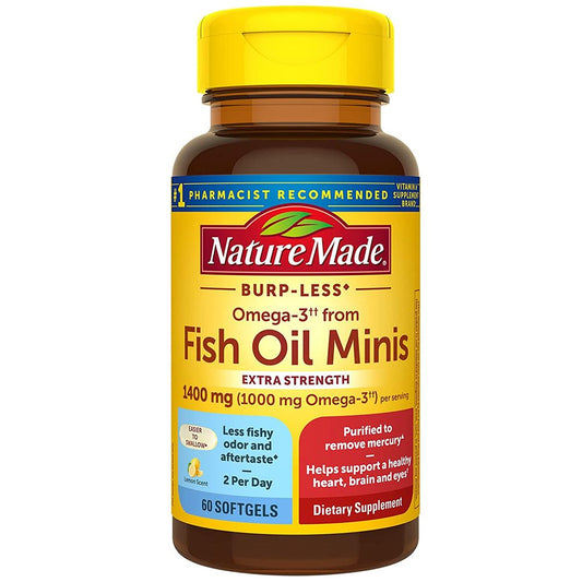 Nature Made Extra Strength Burp Less Omega 3 Fish Oil 1400 Mg Minis Vitamins & Supplements Pasteur Pharmacy