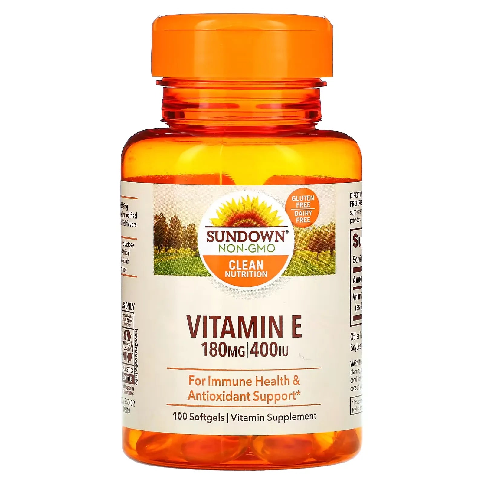 Sundown Naturals, Vitamin E, 180 Mg (400 IU), 100 Softgels ( Discontinued ) Vitamins & Supplements Pasteur Pharmacy