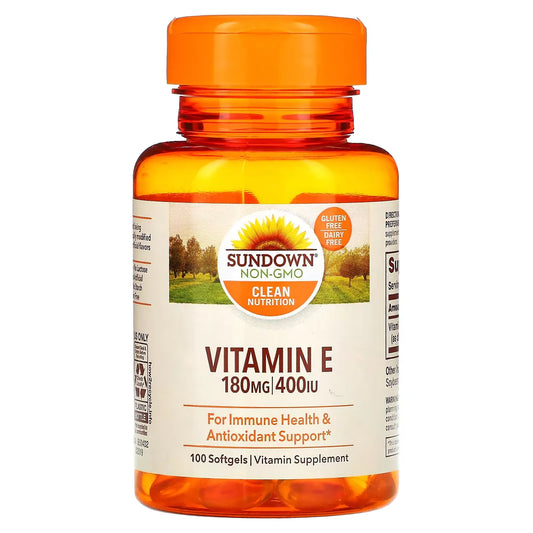Sundown Naturals, Vitamin E, 180 Mg (400 IU), 100 Softgels ( Discontinued ) Vitamins & Supplements Pasteur Pharmacy