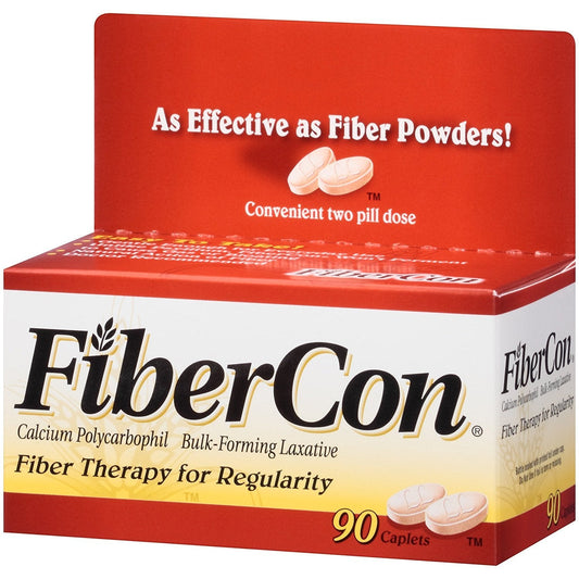 Fiber Con Therapy For Regularity (Calcium Polycarbophil) Caplets 90 Ct Box Health & Beauty Pasteur Pharmacy