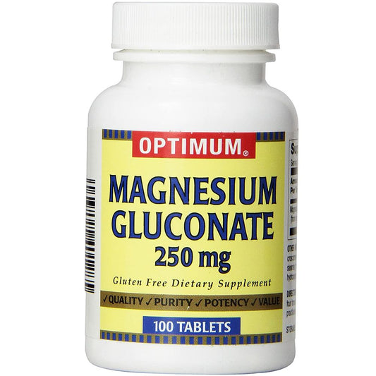 Optimum Magnesium Gluconate Tablet 250 Mg - 100Ct Vitamins & Supplements Pasteur Pharmacy