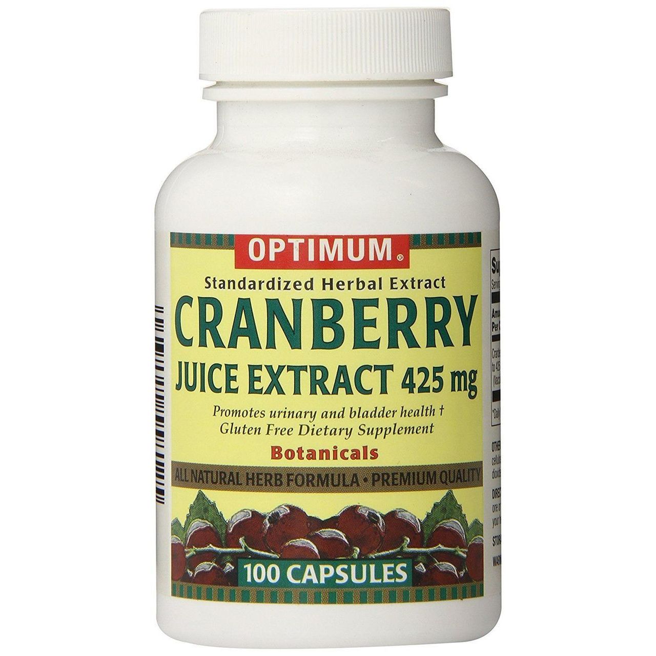 Optimum Cranberry Juice Extract Capsules 425 Mg Health & Beauty Pasteur Pharmacy
