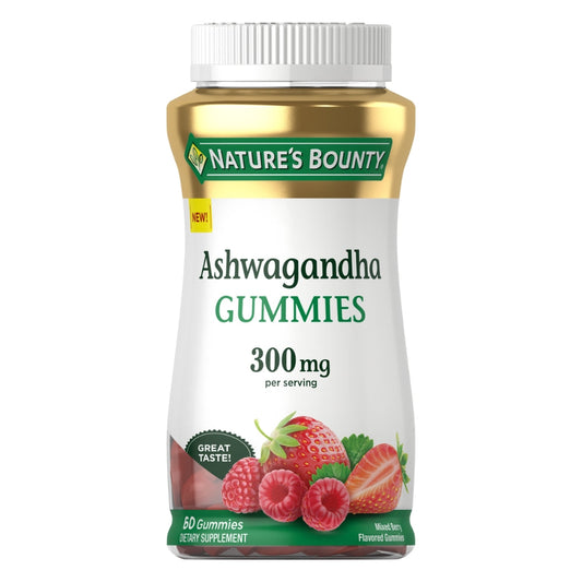Nature's Bounty® Ashwagandha Gummies – Mixed Berry Flavor Vitamins & Supplements Pasteur Pharmacy