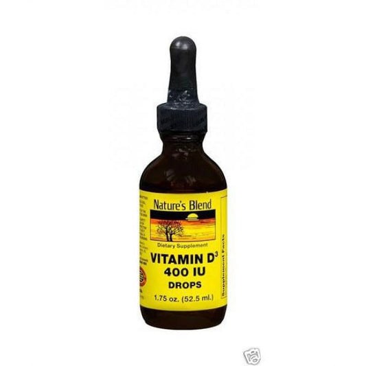 Nature's Blend Vitamin D3 Liquid Drops 10 mcg (400 IU) - 52 mL (1.76 fl oz) Vitamins & Supplements Pasteur Pharmacy