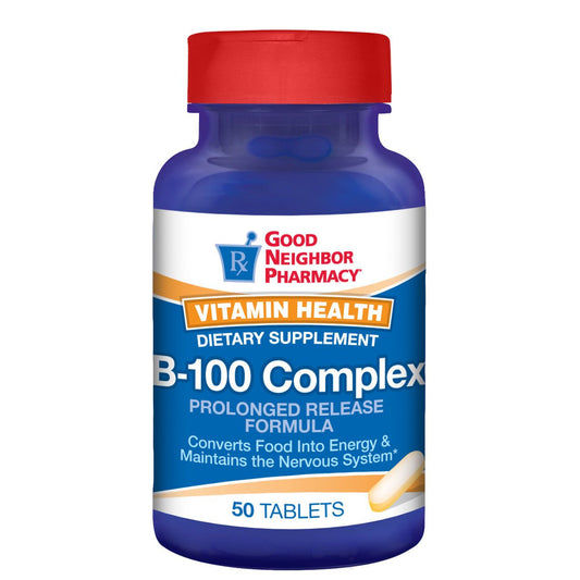 21st Century GNP Vitamin B-100 Complex Supplement Prolonged Release 50 Tab Vitamins & Supplements Pasteur Pharmacy