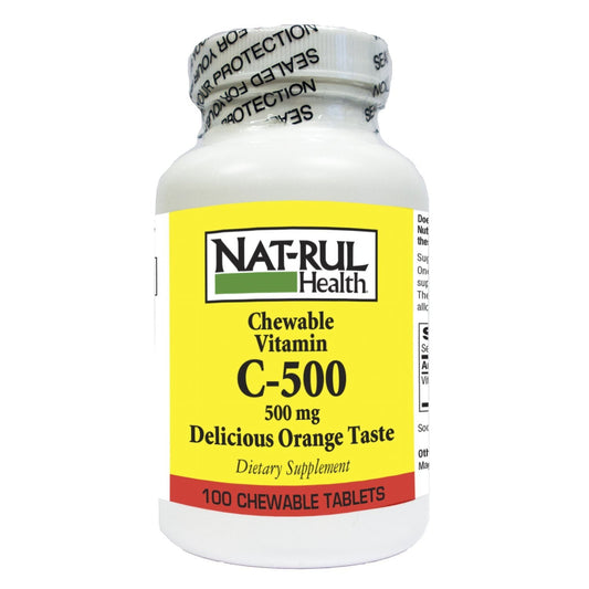 Natrul Health C Vitamin 500 Mg Chewable Tablets Vitamins & Supplements Pasteur Pharmacy