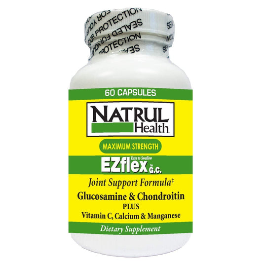 Nat-rul Health Products Ez Flex Maximum Strength Glucosamine And Chondroitin Joint Support Formula Capsules Vitamins & Supplements Pasteur Pharmacy