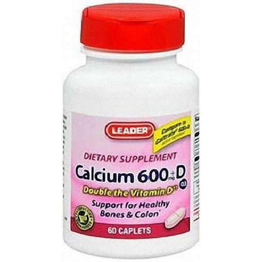 Leader™ Calcium 600 mg Plus Vitamin D3 – High Potency Bone Support Vitamins & Supplements Pasteur Pharmacy