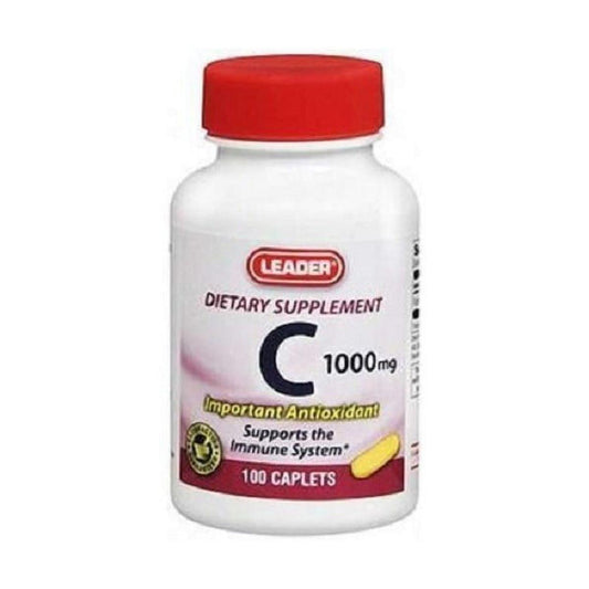 Leader Vitamin C 500 mg, High Potency Immune Support & Antioxidant, 100 Tablets Vitamins & Supplements Pasteur Pharmacy