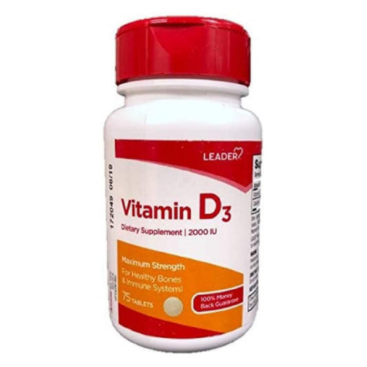 Leader Vitamin D3, 400 IU, Tablets Vitamins & Supplements Pasteur Pharmacy
