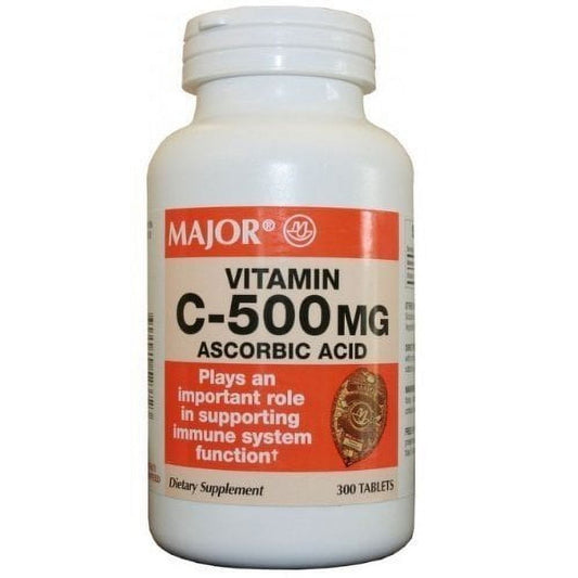 Major Vitamin C 500 Mg, 300 Tablets Vitamins & Supplements Pasteur Pharmacy