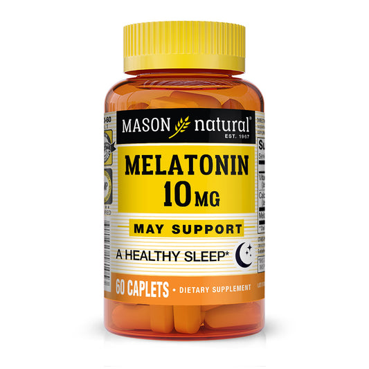Mason Natural Melatonin 10 Mg With B6 & Calcium - Sleep Aid - 60 Caplets Vitamins & Supplements Pasteur Pharmacy