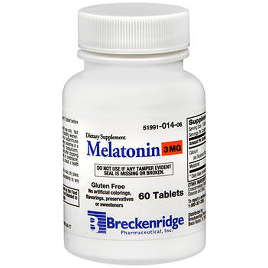 Breckenridge Pharm Inc Melatonin Gluten-Free Tablets 3 Mg Vitamins & Supplements Pasteur Pharmacy
