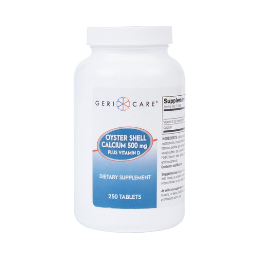 Geri-Care Oyster Shell Calcium 500 Mg Plus Vitamin D Vitamins & Supplements Pasteur Pharmacy