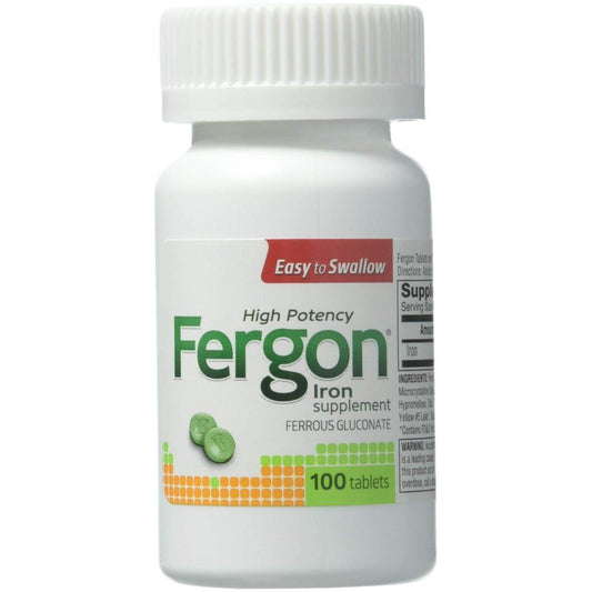 Fergon High Potency Iron Supplement Tablets Vitamins & Supplements Pasteur Pharmacy