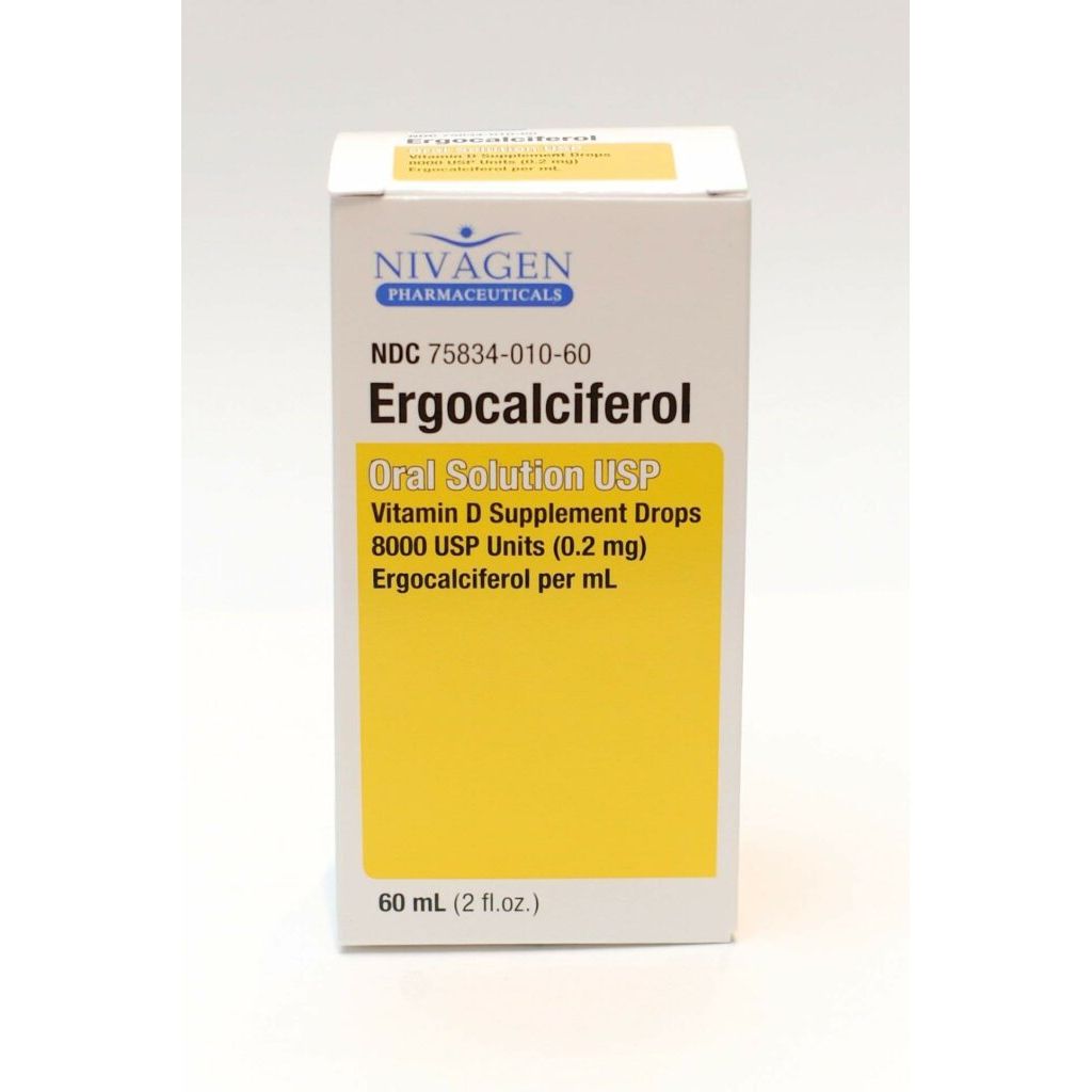 Nivagen Ergocalciferol Vitamin D Supplement Drops -2 Oz Vitamins & Supplements Pasteur Pharmacy