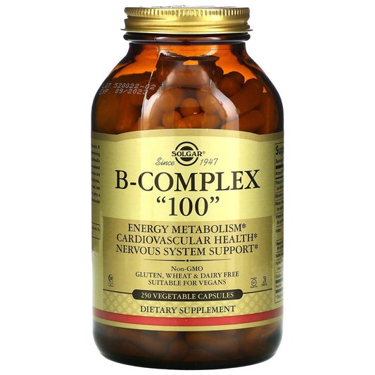 Solgar B-Complex “100” Vegetable Capsules Vitamins & Supplements Pasteur Pharmacy