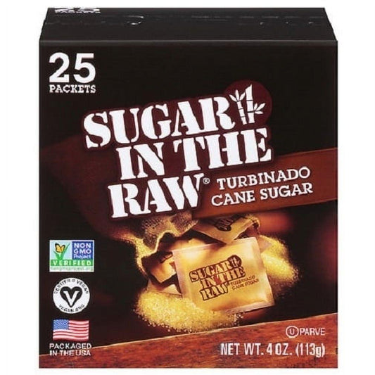 Sugar In The Raw Natural Cane Turbinado Sugar, 25 Individual Packets Sugar & Sweeteners Pasteur Pharmacy