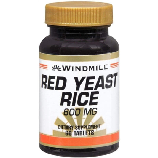 Windmill Red Yeast Rice 600 mg – Natural Cardiovascular Support, 60 Tablets Vitamins & Supplements Pasteur Pharmacy