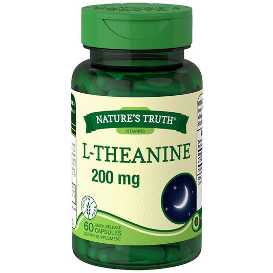 Nature's Truth L-Theanine 200 Mg Dietary Supplement Capsules