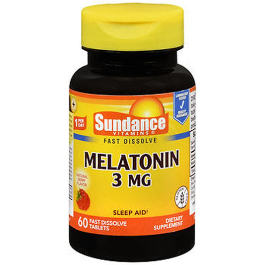 Sundance Vitamins® Melatonin – 3 mg – Natural Berry Flavor Vitamins & Supplements Pasteur Pharmacy