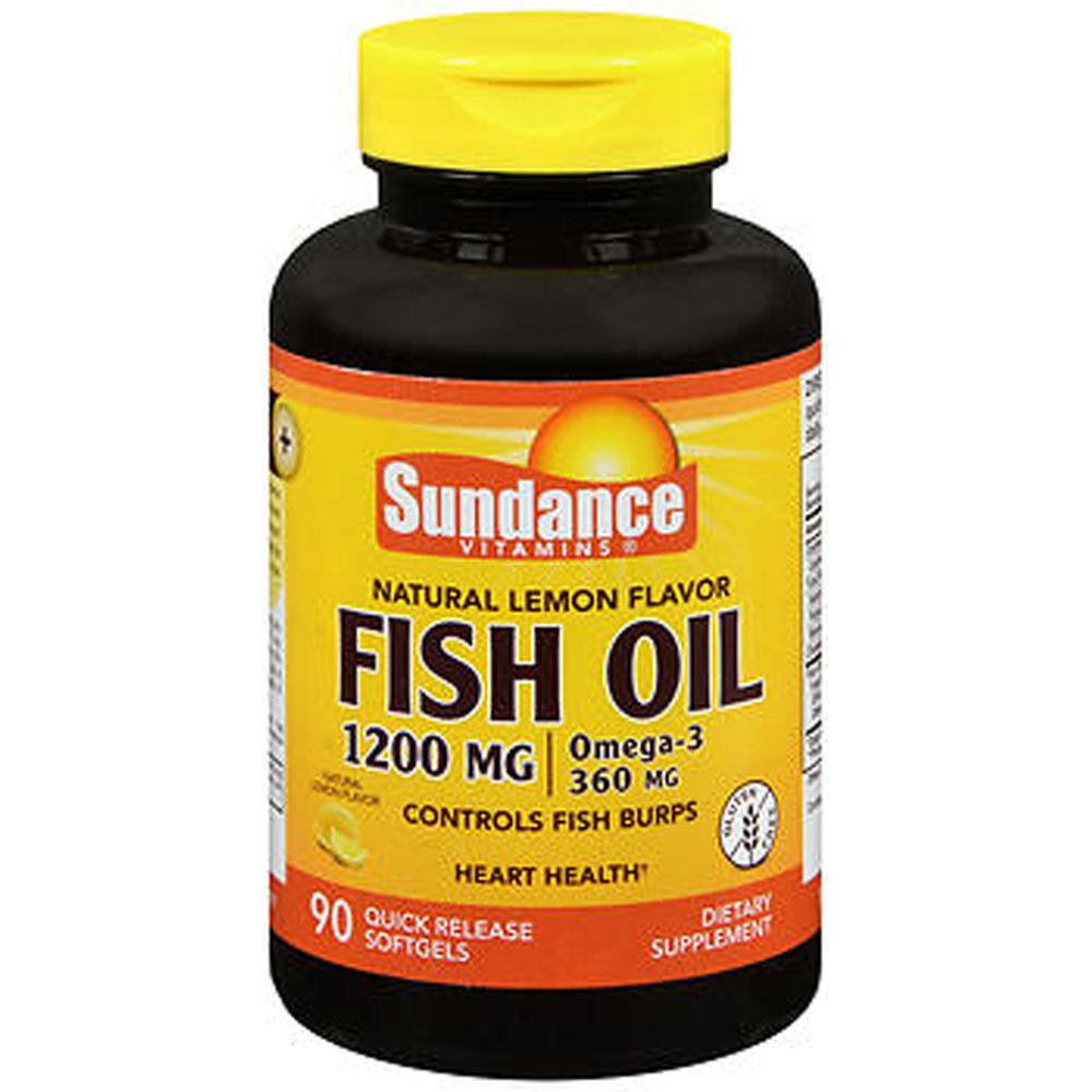 Sundance Vitamins Fish Oil 1200 Mg Omega 3 Softgels, Natural Lemon Flavor Vitamins & Supplements Pasteur Pharmacy