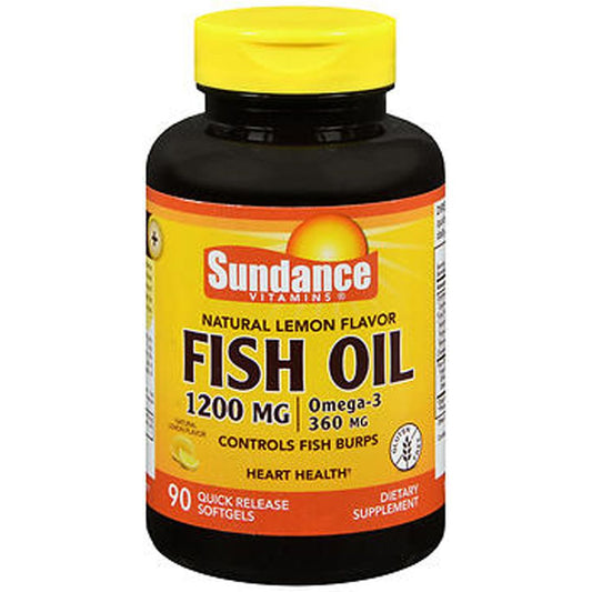 Sundance Vitamins Fish Oil 1200 Mg Omega 3 Softgels, Natural Lemon Flavor Vitamins & Supplements Pasteur Pharmacy