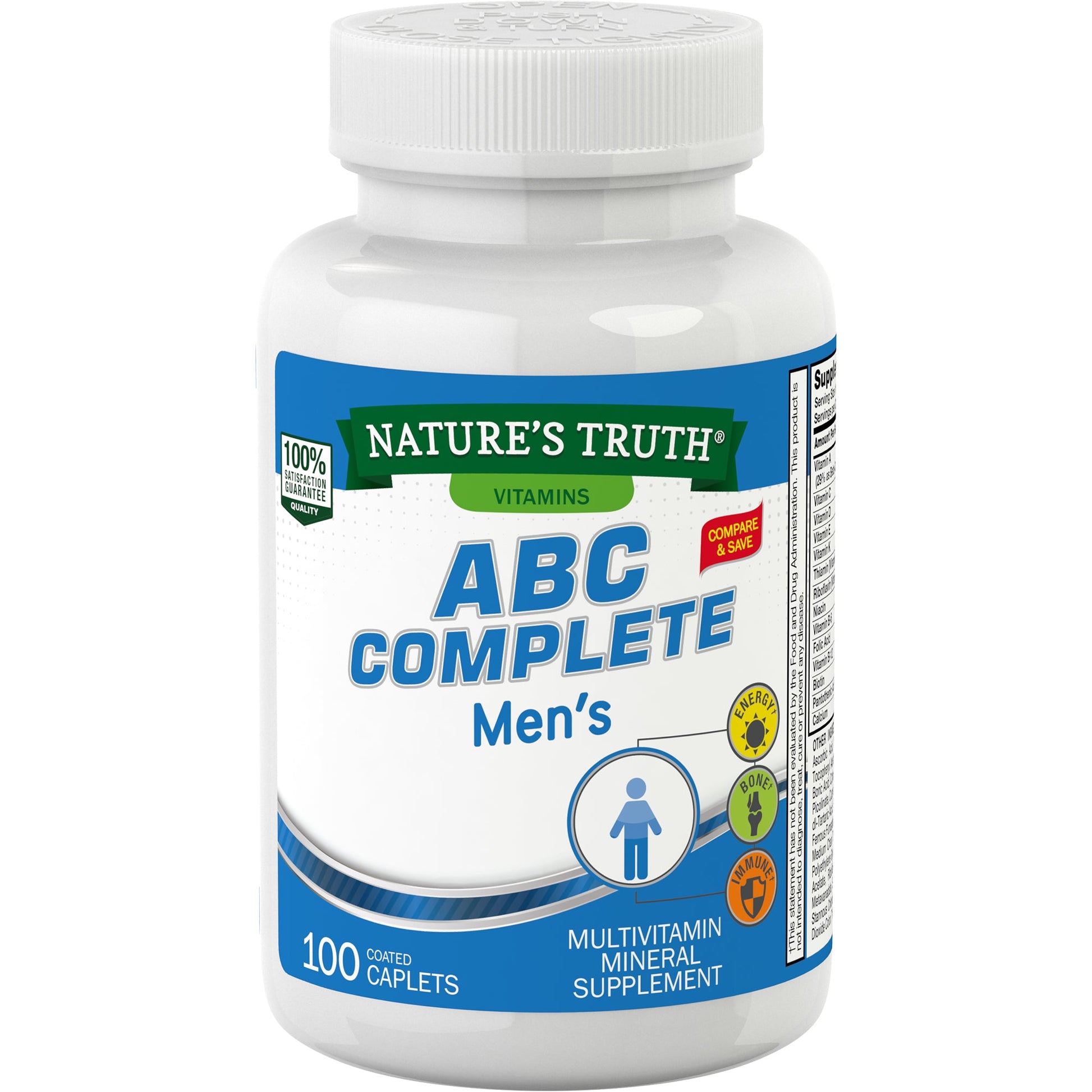 Nature's Truth Adult ABC Complete Multivitamin For Men Vitamins & Supplements Pasteur Pharmacy