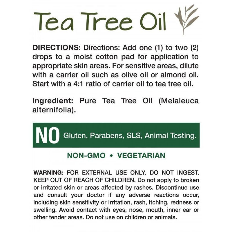 Huile d'arbre à thé Nature's Truth, australienne, pure, purifiante, 59 ml (2 fl oz)