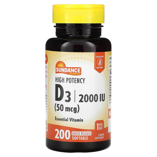Sundance High Potency D3 Quick Release Softgels Vitamins & Supplements Pasteur Pharmacy
